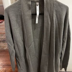 Lululemon wool long cardigan. Size 4. Color Heathered Gull Grey.